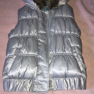 Gray puffer vest
